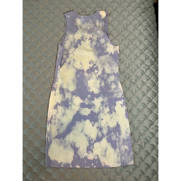 Cotton Citizen Ibiza Tie Dye Purple Sexy Ribbed Tank T Shirt Dress Size LG. Y2K - Picture 10 of 10